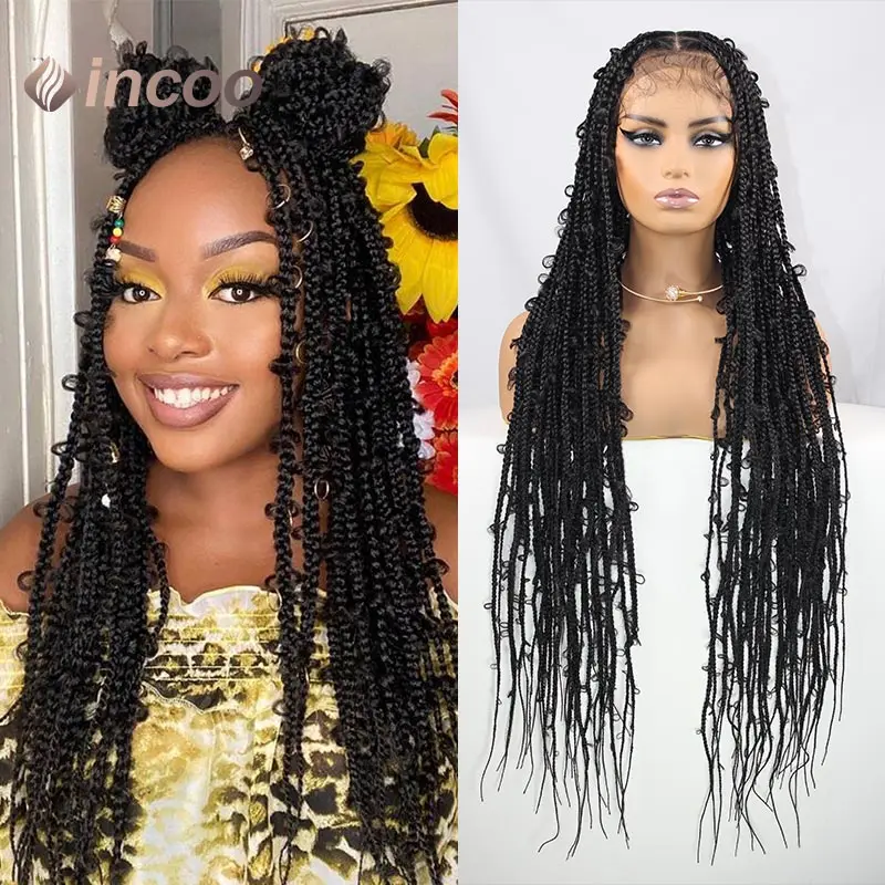 Synthetic Butterfly Braids Box Braided Wig 36'' Jungle Braid Butterfly Lace Frontal Braiding Wigs Full Lace Wig For Black Women
Synthetic Butterfly Braids Box Braided Wig 36'' Jungle Braid Butterfly Lace Frontal Braiding Wigs Full Lace Wig For Black Women