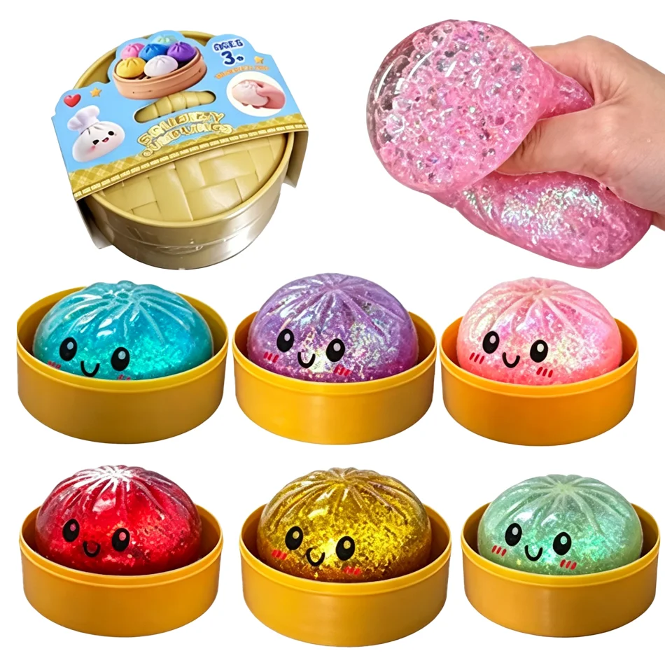 Hot 1-12PCS Colorful Glitter Dumpling Glitter Dumpling Squishy with Box Dumplings Sensory Squeeze Toy for Stress Relief Toys
Hot 1-12PCS Colorful Glitter Dumpling Glitter Dumpling Squishy with Box Dumplings Sensory Squeeze Toy for Stress Relief Toys