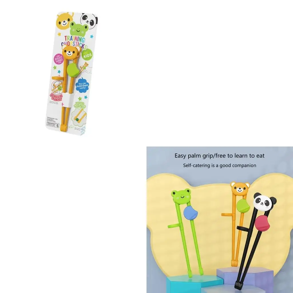 Easy to Grip Toddler Chopsticks Non Slip Handle Baby Learning Eating Chopsticks Safety Eat Tableware for Infant 4XBC
Easy to Grip Toddler Chopsticks Non Slip Handle Baby Learning Eating Chopsticks Safety Eat Tableware for Infant 4XBC