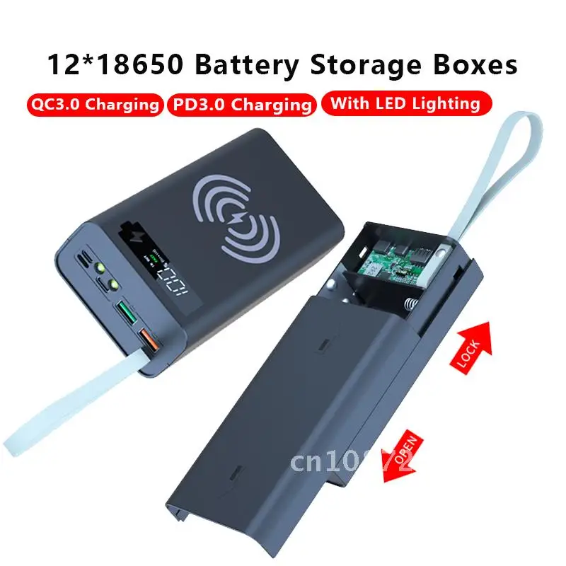DIY Fast Charge 18650 Push-pull Battery Storage Boxes For Smartphone Charging With QC3.0 LED Lighting Mobile Power Bank Shell
DIY Fast Charge 18650 Push-pull Battery Storage Boxes For Smartphone Charging With QC3.0 LED Lighting Mobile Power Bank Shell