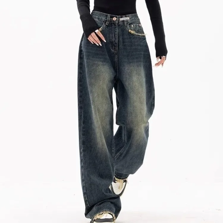 Women's New High-waisted Slimming Straight-leg Loose-fit Vintage American Style Casual Jeans Bell Bottoms For Women
Women's New High-waisted Slimming Straight-leg Loose-fit Vintage American Style Casual Jeans Bell Bottoms For Women