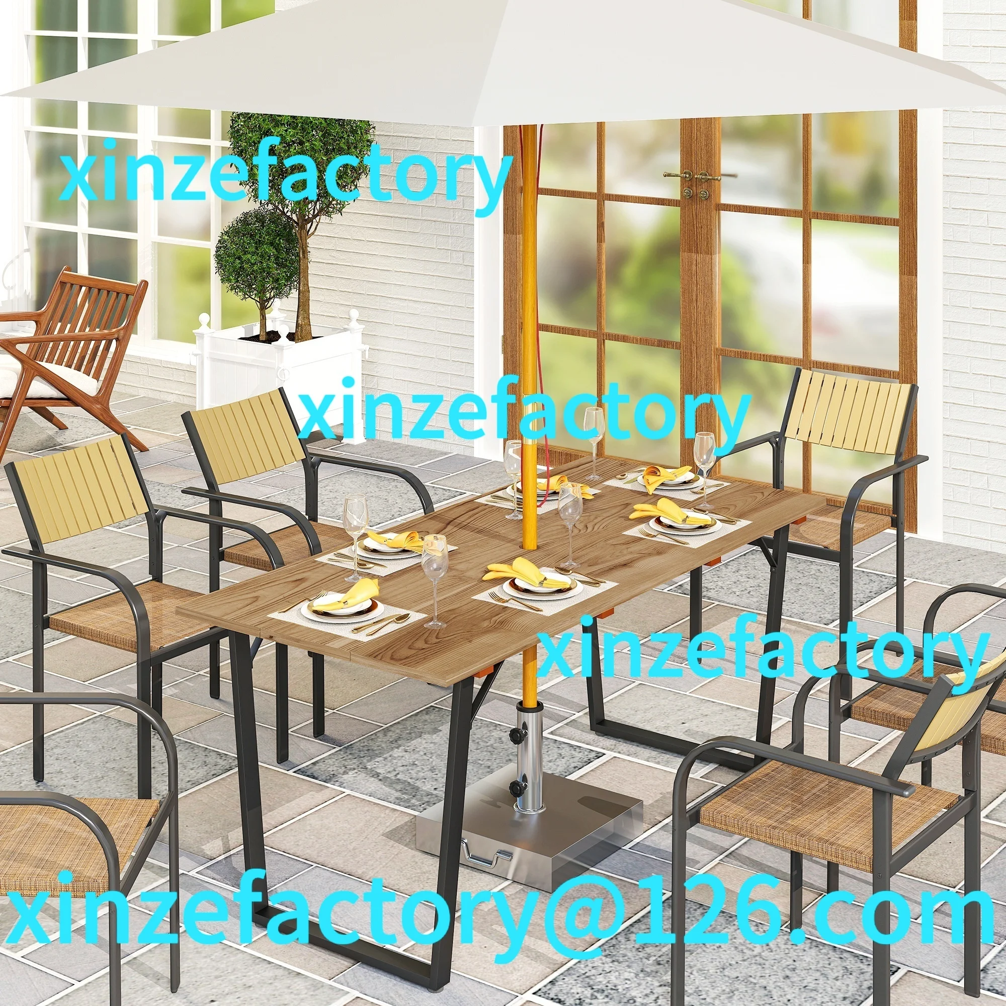 Customizable Outsunny Garden Table for 6, 175 x 80 cm Rectangle Dining, Parasol Hole, Slatted Top, Fir Wood, Brown
Customizable Outsunny Garden Table for 6, 175 x 80 cm Rectangle Dining, Parasol Hole, Slatted Top, Fir Wood, Brown