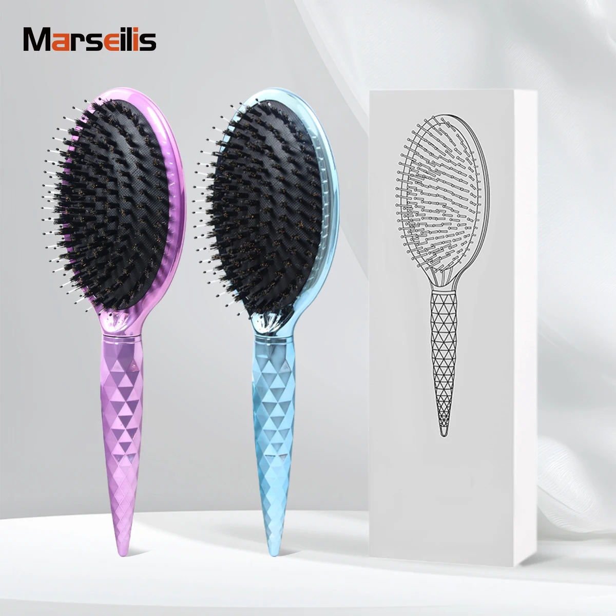 Boar Bristle Air Cushion Hair Brush Scalp Massage Brush Round Ball Tooth Detangling Anti Static Wet Dry Hair Salon Styling Tool
Boar Bristle Air Cushion Hair Brush Scalp Massage Brush Round Ball Tooth Detangling Anti Static Wet Dry Hair Salon Styling Tool