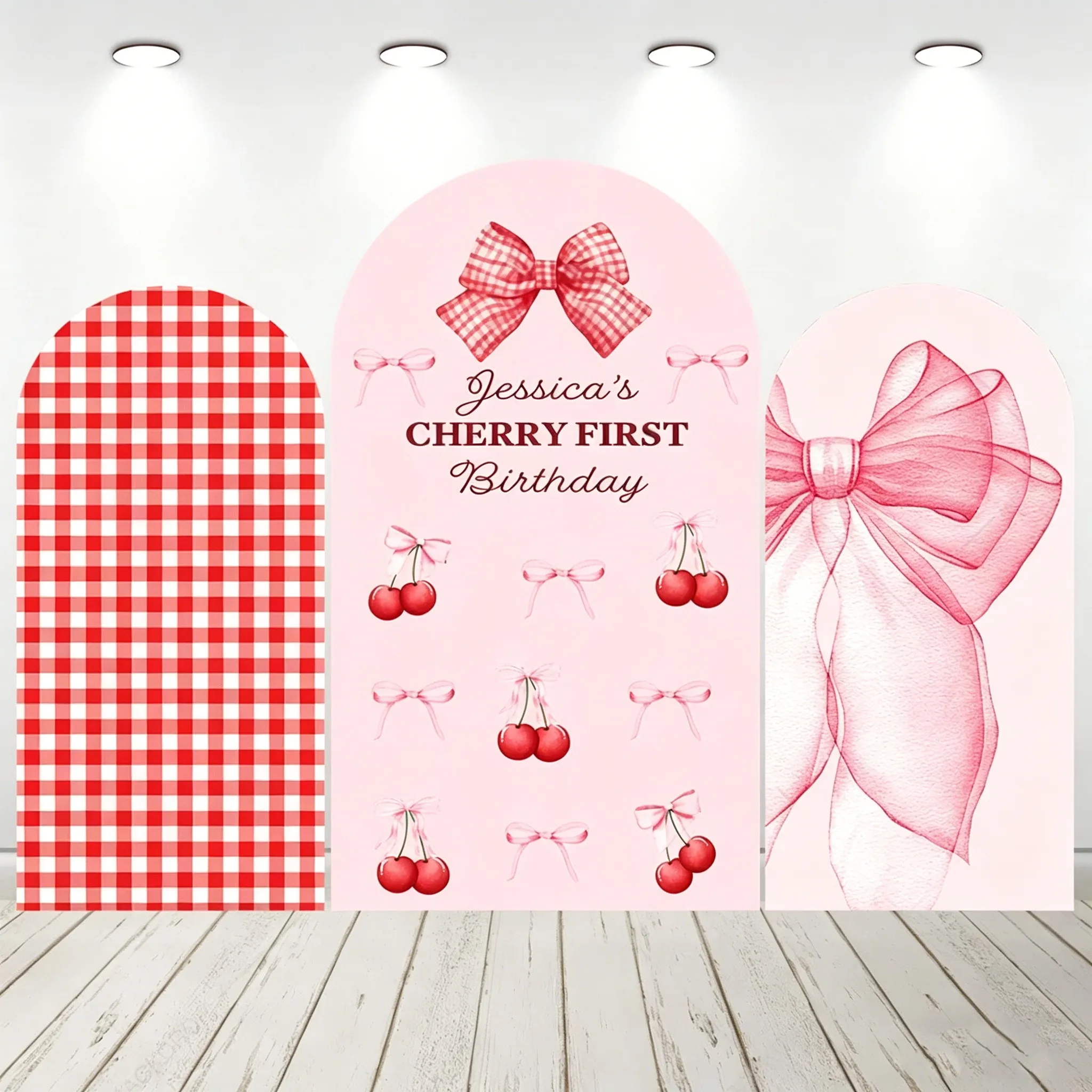 LS Custom 2-Sided Pink Bows Cherry Girls First Birthday Party Baby Shower Cover Chiara Arch Wall Background Decor Backdrop
LS Custom 2-Sided Pink Bows Cherry Girls First Birthday Party Baby Shower Cover Chiara Arch Wall Background Decor Backdrop
