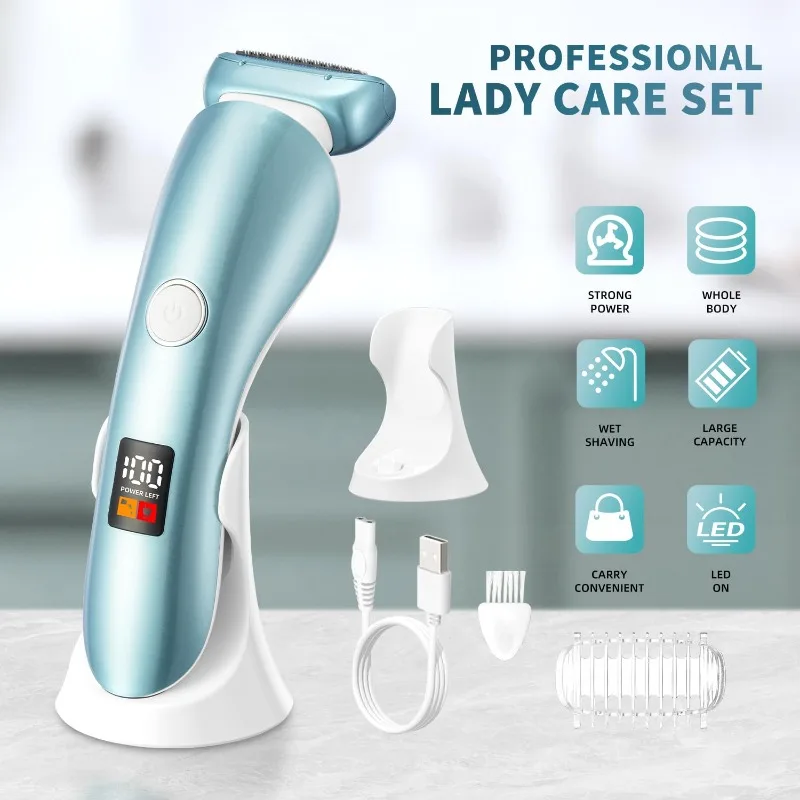 Electric Razor for Women Bikini Legs Underarm Public Hairs Waterproof Electric Shaver Trimmer with Detachable Head LCD Display
Electric Razor for Women Bikini Legs Underarm Public Hairs Waterproof Electric Shaver Trimmer with Detachable Head LCD Display