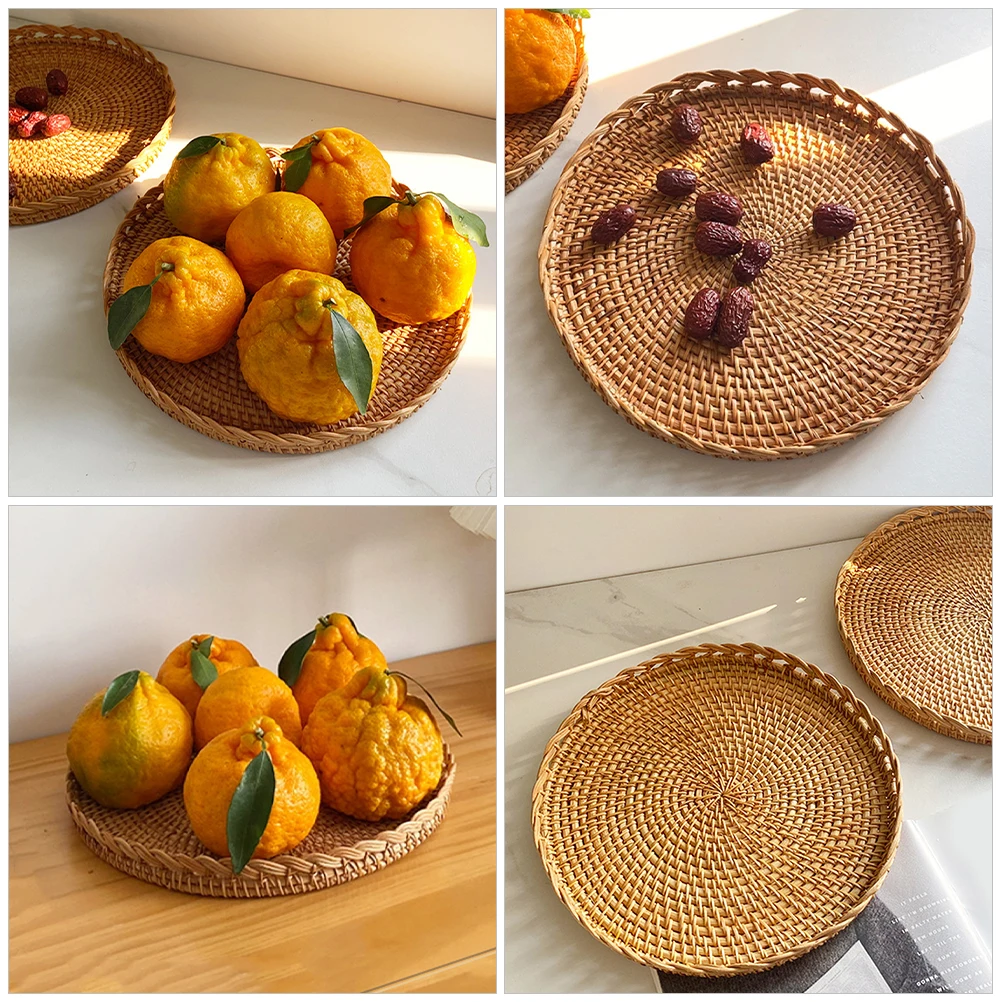 Round Bread Basket Fruit Organizer Kitchen Serving Holder Portable Desktop Sundries Storage Box Woven Basket For Home Decoration
Round Bread Basket Fruit Organizer Kitchen Serving Holder Portable Desktop Sundries Storage Box Woven Basket For Home Decoration
