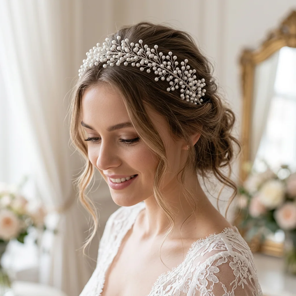 Bridal Pearl Hairband Beaded Headpiece For Wedding Dress Accessories
Bridal Pearl Hairband Beaded Headpiece For Wedding Dress Accessories
