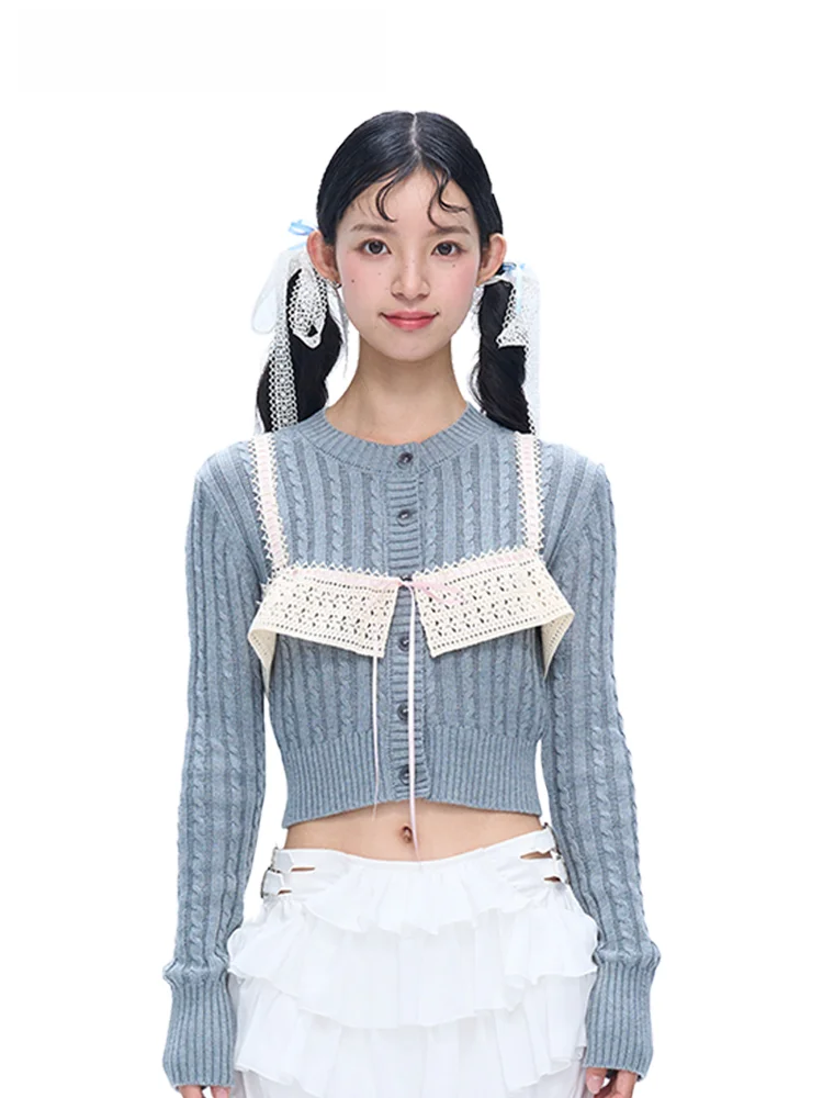 MOF Girl round Neck Knitted Sweater Lace One-Shoulder Design Sweet Style Princess Fit Long Sleeve Autumn Fashion for Women
MOF Girl round Neck Knitted Sweater Lace One-Shoulder Design Sweet Style Princess Fit Long Sleeve Autumn Fashion for Women