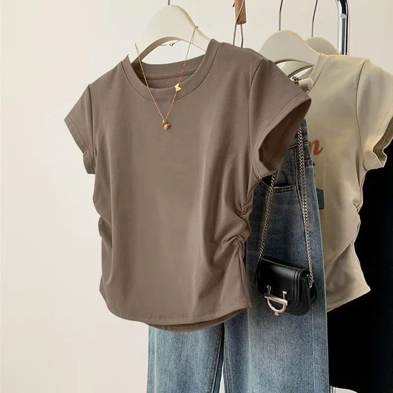 Women Summer Breathable Cool Basic T Shirt Round Neck Slim Fit Short Sleeve Solid Casual Sexy Daily Street Versatile Tees
Women Summer Breathable Cool Basic T Shirt Round Neck Slim Fit Short Sleeve Solid Casual Sexy Daily Street Versatile Tees