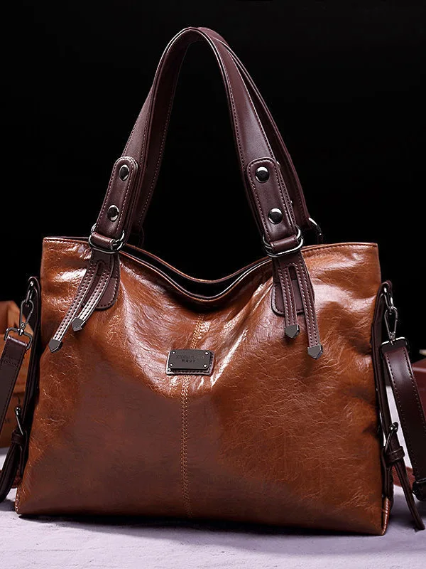 Leather Retro Large Capaci Tote Bag Women's Handbag 2025 New Faion Casual Crossbody Bag Single oulder Handbag
Leather Retro Large Capaci Tote Bag Women's Handbag 2025 New Faion Casual Crossbody Bag Single oulder Handbag