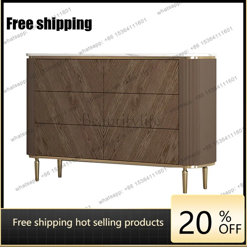 LD light luxury French style walnut color chest, bedroom storage locker
LD light luxury French style walnut color chest, bedroom storage locker