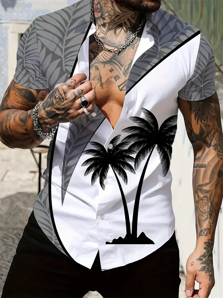Men's Casual Coconut Printed Short Sleeve Hawaiian Button Down Shirt Top New Mens Clothing Street Beat Temperament Shirt T Shirt
Men's Casual Coconut Printed Short Sleeve Hawaiian Button Down Shirt Top New Mens Clothing Street Beat Temperament Shirt T Shirt