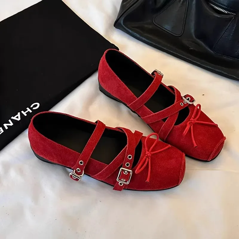 Soft Leather Version~ 5cm Inner Height Increase Square Head Bow Belt Buckle Silver Mary Jane Shoes Soft Sole Ballet Shoes Women
Soft Leather Version~ 5cm Inner Height Increase Square Head Bow Belt Buckle Silver Mary Jane Shoes Soft Sole Ballet Shoes Women