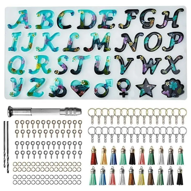 R1WE Letter Keychain Molds Keychain Jewelry Making Tool Hand Drill,Jump Ring
R1WE Letter Keychain Molds Keychain Jewelry Making Tool Hand Drill,Jump Ring