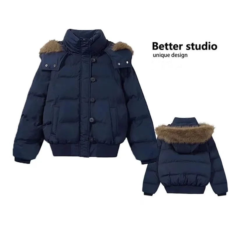 Children's Fur Collar Down Cotton Jacket Autumn/Winter New Style Boys' and Girls' Short Cotton Jacket Warm Snow Coat Kids Top
Children's Fur Collar Down Cotton Jacket Autumn/Winter New Style Boys' and Girls' Short Cotton Jacket Warm Snow Coat Kids Top