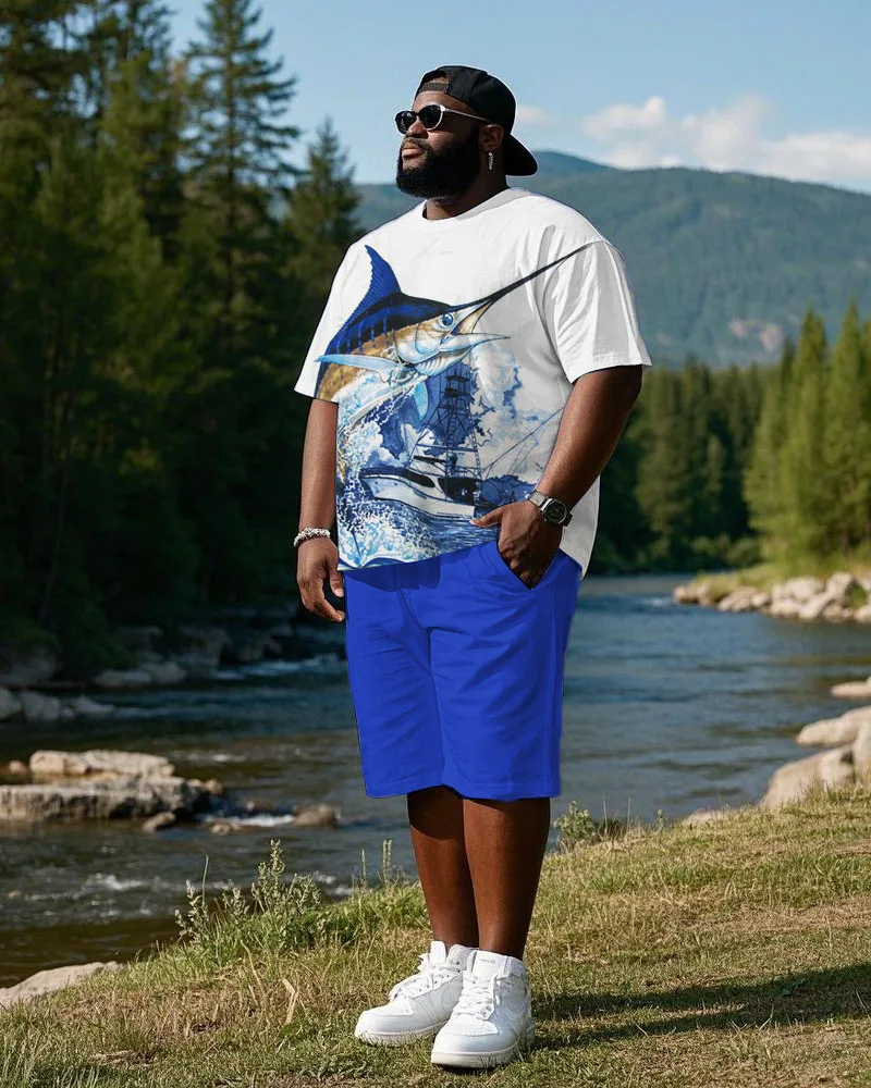 S-9XL Big & Tall Marlin Tuna Bass Dolphin Ocean Fishing Print Tee & Solid Shorts 2Pcs Casual Suit
S-9XL Big & Tall Marlin Tuna Bass Dolphin Ocean Fishing Print Tee & Solid Shorts 2Pcs Casual Suit