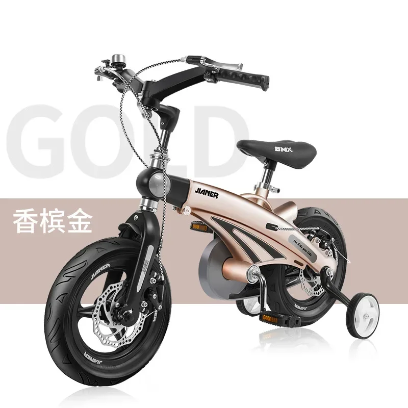 Children's bicycle 12/14/16 inch Double disc brake Gold retractable children's bike Foldable handlebar 2-11 Years Old Scooter
Children's bicycle 12/14/16 inch Double disc brake Gold retractable children's bike Foldable handlebar 2-11 Years Old Scooter