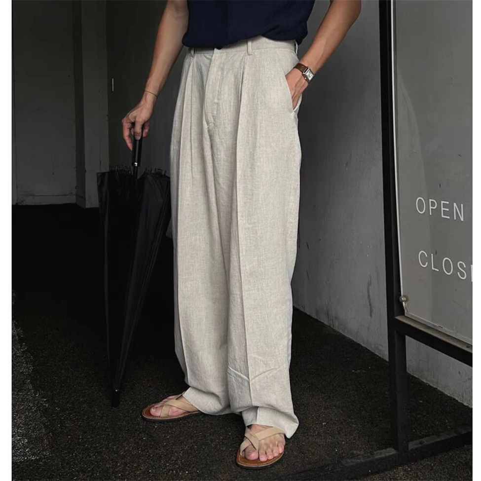 High-End Cotton Linen Men's Casual Pants Lightweight Fiber Texture Wide Leg Leisure West Pants Long Pants Loose Fit
High-End Cotton Linen Men's Casual Pants Lightweight Fiber Texture Wide Leg Leisure West Pants Long Pants Loose Fit