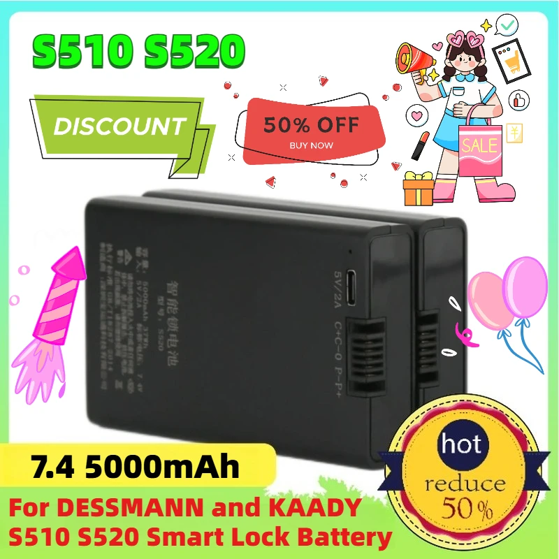 5000mAh for DESSMANN and KAADY S510 S520 Smart Lock Battery Fingerprint Lock Lithium Battery
5000mAh for DESSMANN and KAADY S510 S520 Smart Lock Battery Fingerprint Lock Lithium Battery