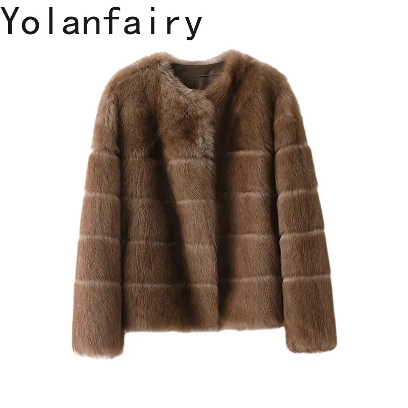 YOLANFAIRY High-end Natural Sheep Shearling Coat Women Winter 2026 Luxury Genuine Leather Fur Jacket Short Elegant Real Fur Coat
YOLANFAIRY High-end Natural Sheep Shearling Coat Women Winter 2026 Luxury Genuine Leather Fur Jacket Short Elegant Real Fur Coat
