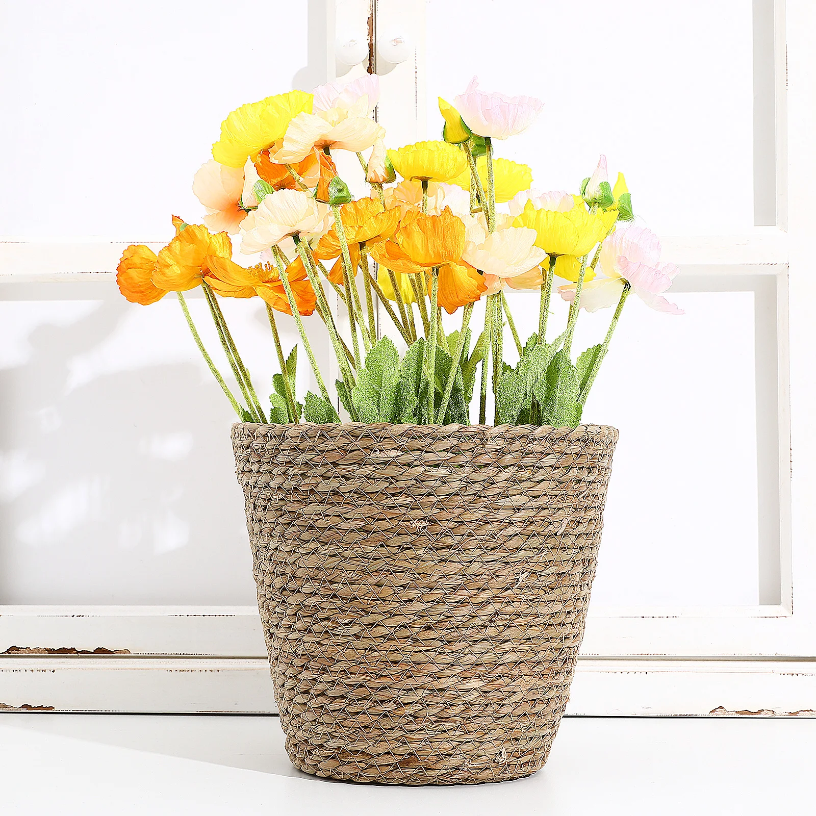 Woven Flower Basket With Liner Straw Plant Pot Multi-Functional Durable Storage Basket For Indoor Plants Decorative Flowers Gift
Woven Flower Basket With Liner Straw Plant Pot Multi-Functional Durable Storage Basket For Indoor Plants Decorative Flowers Gift
