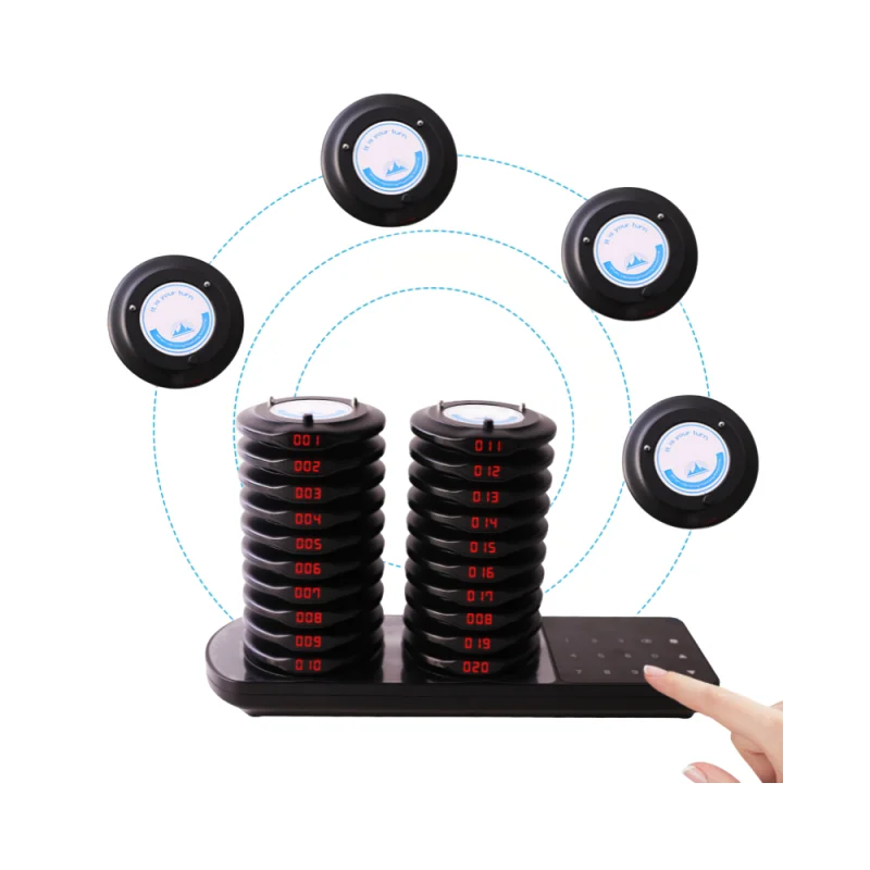 Беспроводная 20-зуммерная викторина, система управления очередью в ресторане, гостевая подставка, пейджер с функцией вибрации для использования в кафе
Беспроводная 20-зуммерная викторина, система управления очередью в ресторане, гостевая подставка, пейджер с функцией вибрации для использования в кафе