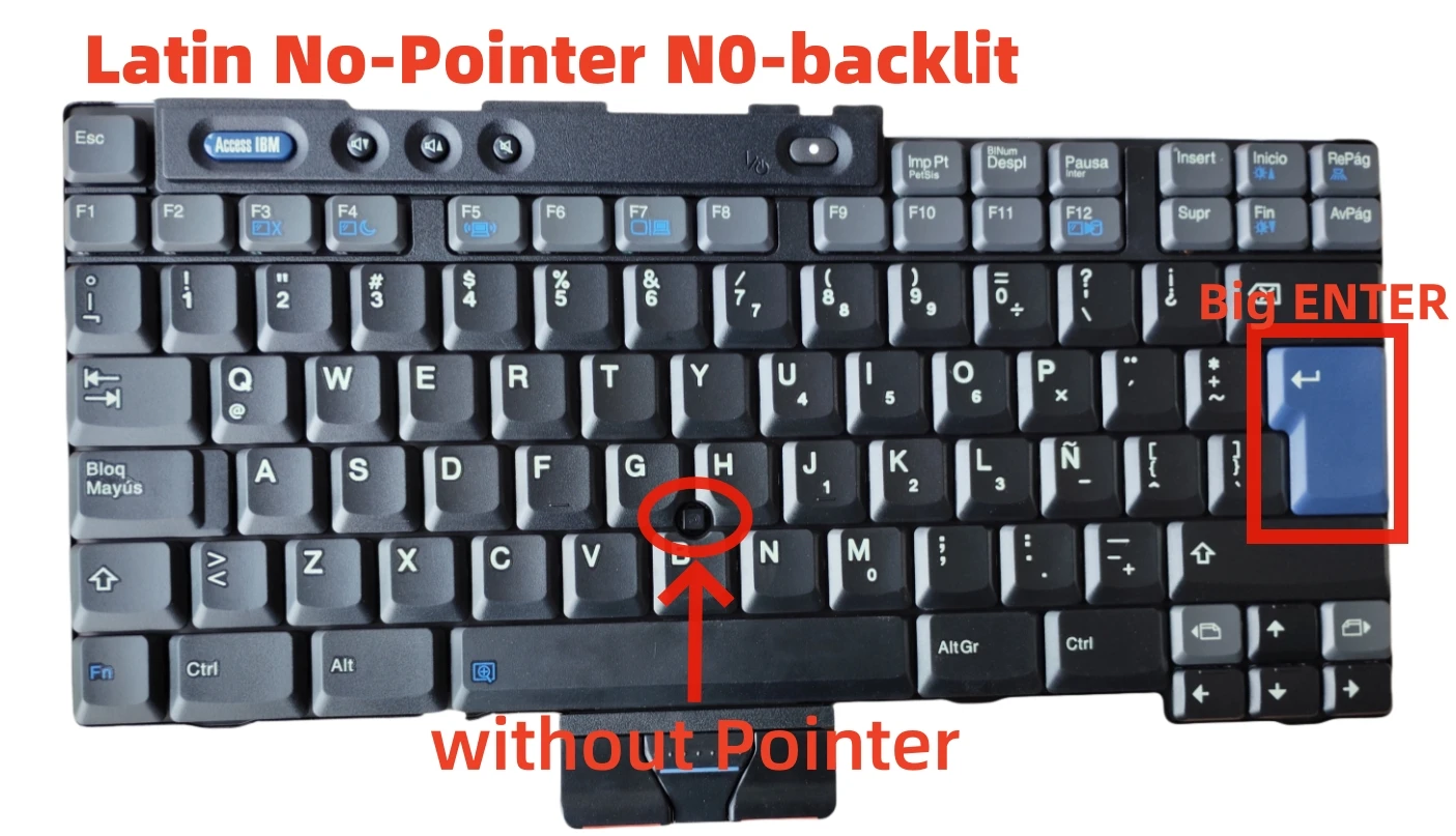 Latin black Laptop keyboard For IBM 14" T40 T41 T42 T43 T42P T43P LA Notebook without backlit No-Pointer 4 Screw keyboard
Latin black Laptop keyboard For IBM 14" T40 T41 T42 T43 T42P T43P LA Notebook without backlit No-Pointer 4 Screw keyboard