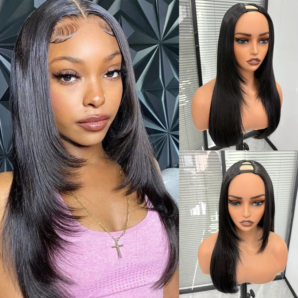 Straight Layered V Part Wigs for Women Layered Cut Wig U Part Wig Natural Black Synthetic Butterfly Haircut Glueless Wig 22inch
Straight Layered V Part Wigs for Women Layered Cut Wig U Part Wig Natural Black Synthetic Butterfly Haircut Glueless Wig 22inch