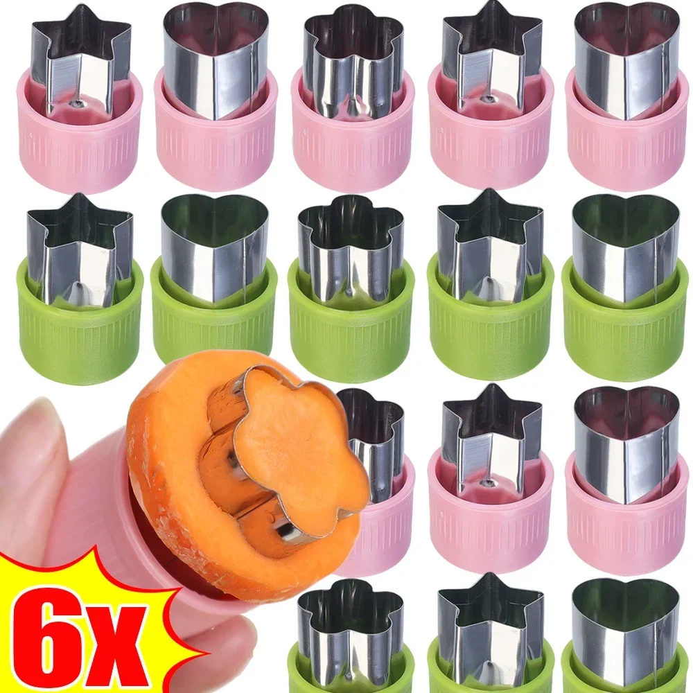 6/3PCS Vegetables Fruit Embossing Cutting Mold New Star Heart Flower Shape Stainless Steel Cutter Plastic Handle Kitchen Gadgets
6/3PCS Vegetables Fruit Embossing Cutting Mold New Star Heart Flower Shape Stainless Steel Cutter Plastic Handle Kitchen Gadgets