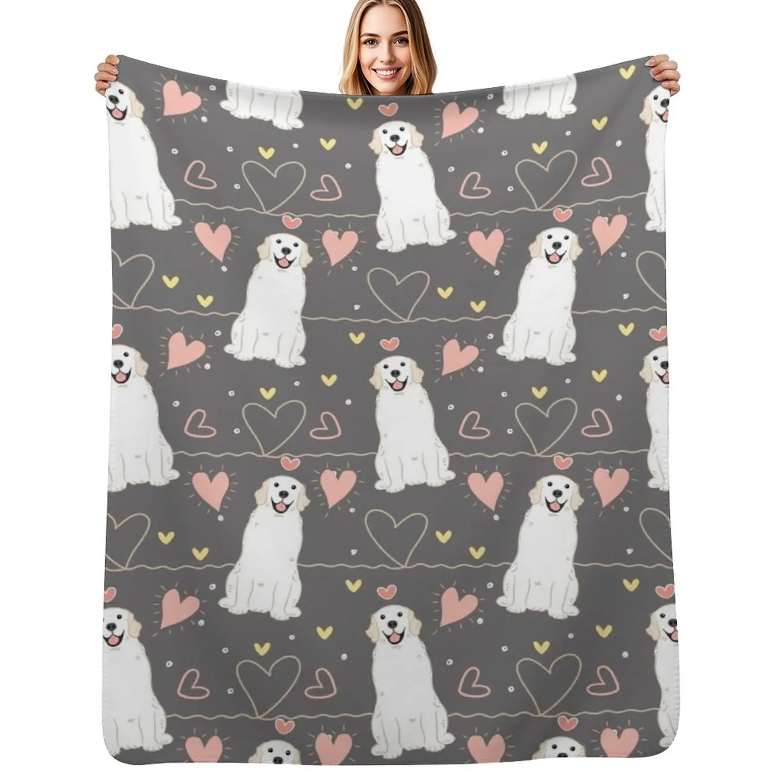 LOVE White Cream Golden Retriever - Gray background Throw Blanket All Season Soft Lightweight Blanket for Home
LOVE White Cream Golden Retriever - Gray background Throw Blanket All Season Soft Lightweight Blanket for Home