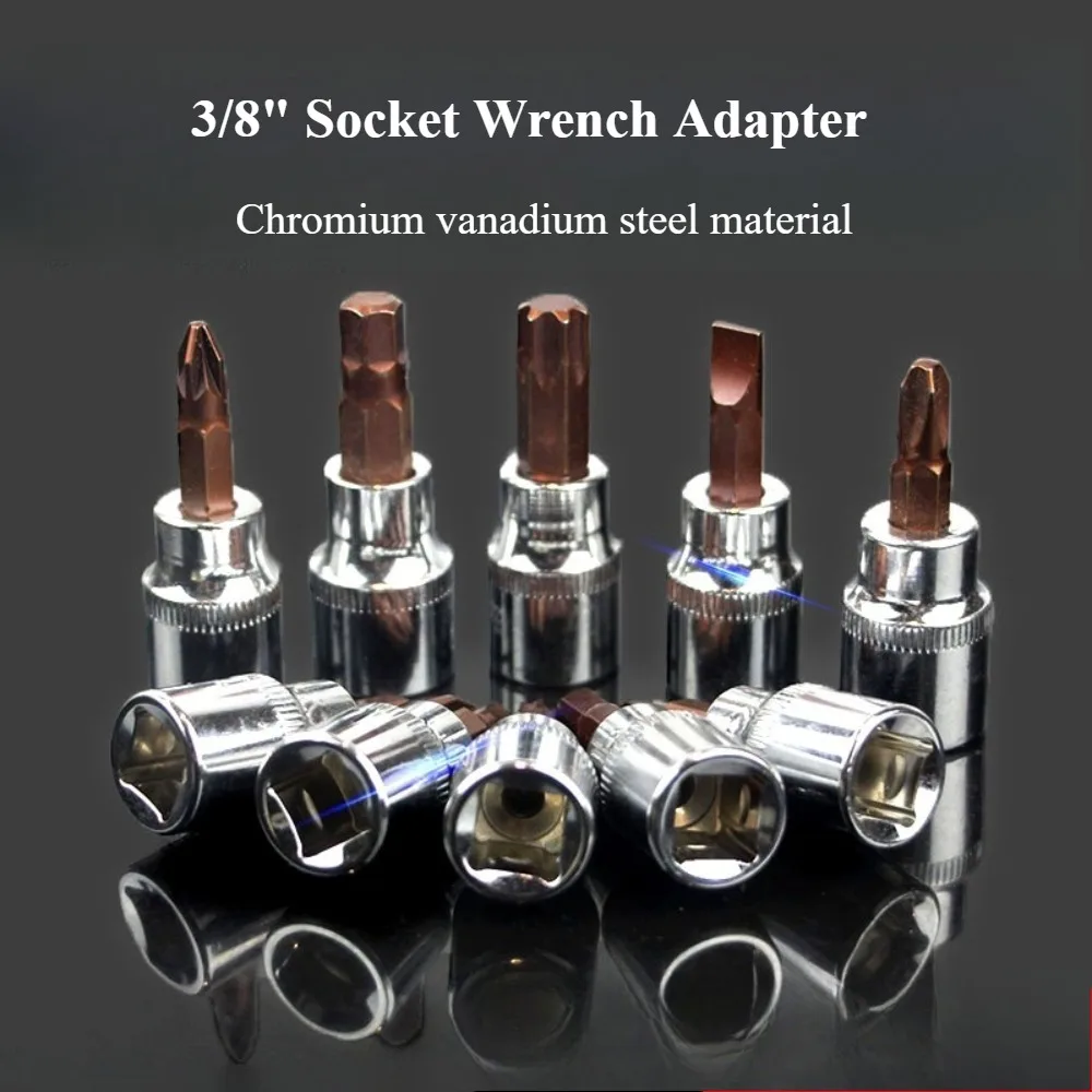 3/8" Socket Wrench Adapter Drive Socket Screwdriver Bit Set Hex Torx Cross Slotted Pozidriv Screwdriver Head Ratchet
3/8" Socket Wrench Adapter Drive Socket Screwdriver Bit Set Hex Torx Cross Slotted Pozidriv Screwdriver Head Ratchet