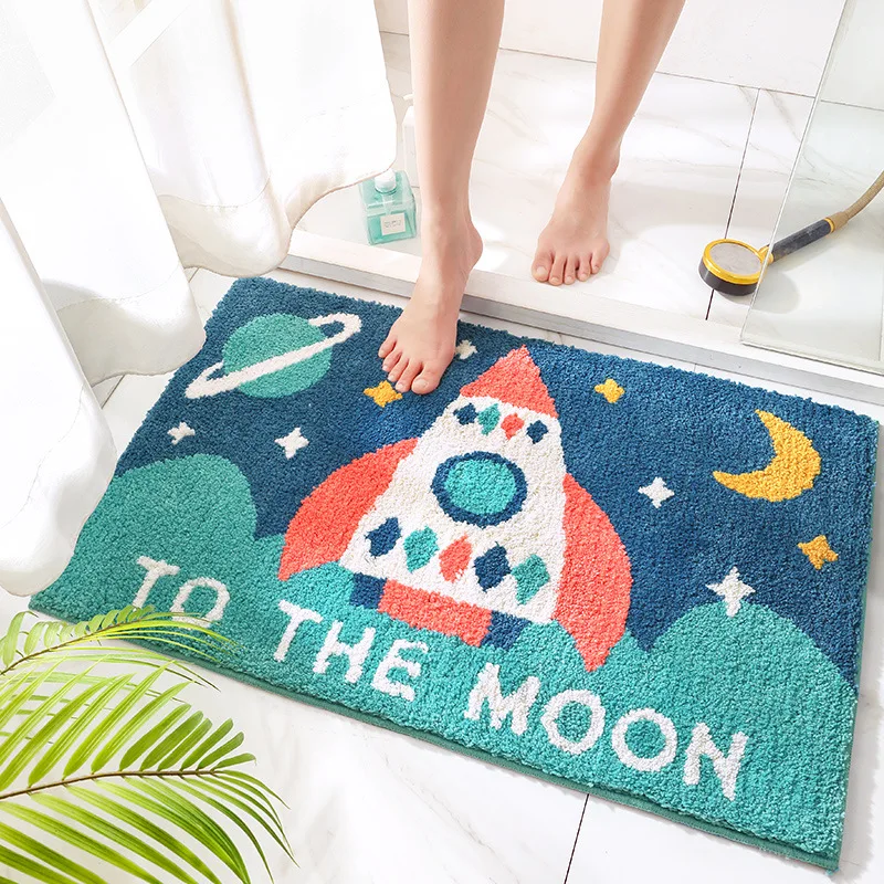 Cartoon Flocking Bath Mat Space Series Bathroom Rug Children's Room Doormat Foot Pad Non Slip Absorbent Floor Mat
Cartoon Flocking Bath Mat Space Series Bathroom Rug Children's Room Doormat Foot Pad Non Slip Absorbent Floor Mat