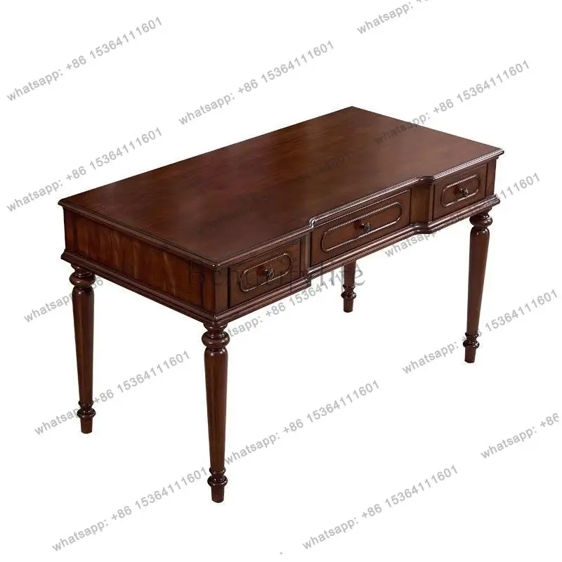 American retro medieval style all solid wood desk desk
American retro medieval style all solid wood desk desk