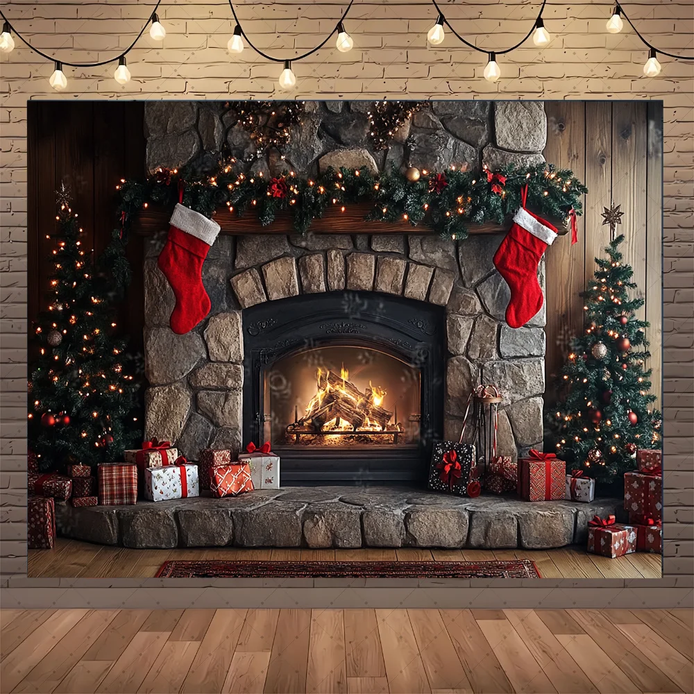 Christmas Photography Backdrop Xmas Tree Fireplace Gift Winter Window Family Kids Party Christmas Decoration Photo Background 
Christmas Photography Backdrop Xmas Tree Fireplace Gift Winter Window Family Kids Party Christmas Decoration Photo Background