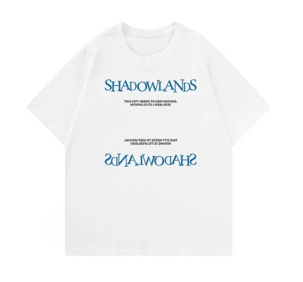 2025 Fashion 100% pure cotton unisex T-shirt Shadowlands letter printed casual short sleeved T-shirt
2025 Fashion 100% pure cotton unisex T-shirt Shadowlands letter printed casual short sleeved T-shirt