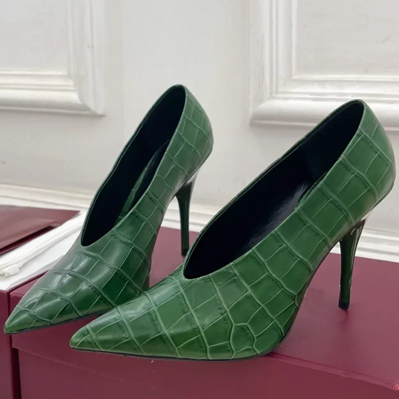 Snakeskin Leather Shallow High Heel Pumps Sexy Pointed Toe Thin Heel Slip On New Arrivals Fashion Women Modern Shoes
Snakeskin Leather Shallow High Heel Pumps Sexy Pointed Toe Thin Heel Slip On New Arrivals Fashion Women Modern Shoes