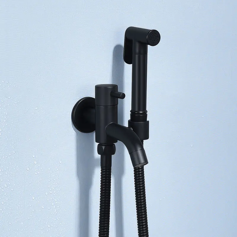 Shower Bathroom Toilet Bidet Sprayer Tap Brushed Gold Brass Bathroom Wall Mount Single Hole Cold Water Bidet Faucet Black Taps
Shower Bathroom Toilet Bidet Sprayer Tap Brushed Gold Brass Bathroom Wall Mount Single Hole Cold Water Bidet Faucet Black Taps