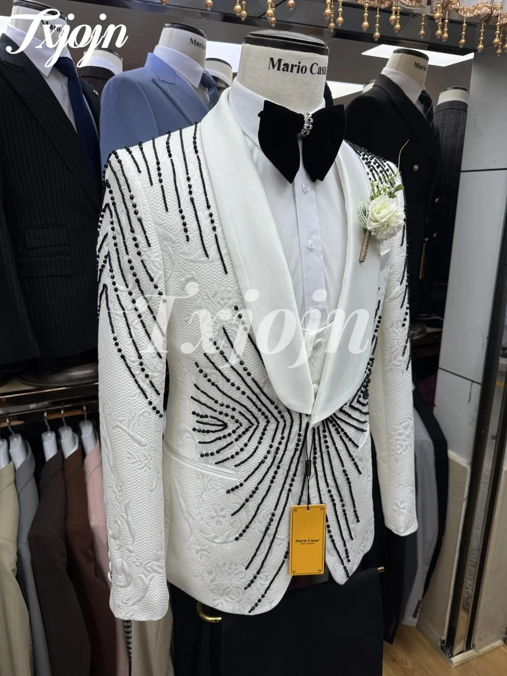 Real Photos Jacquard Luxury Suit Set for Men, Party Tuxedo Set, 3-Pieces Blazer Vest Pants, Crystals Men's Suits High Quality
Real Photos Jacquard Luxury Suit Set for Men, Party Tuxedo Set, 3-Pieces Blazer Vest Pants, Crystals Men's Suits High Quality
