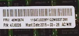 For 46W0672 IBM/LENOVO 16GB PC3L-12800 CL11 ECC DDR3 1600MH 46W0674 47J0226 46W0671
For 46W0672 IBM/LENOVO 16GB PC3L-12800 CL11 ECC DDR3 1600MH 46W0674 47J0226 46W0671