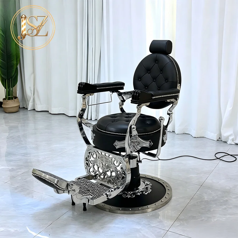Heavy Duty Hydraulic Vintage Barber Chair with Headrest Retro Metal Reclining Hair Salon Furniture for Men Hair Cutting
Heavy Duty Hydraulic Vintage Barber Chair with Headrest Retro Metal Reclining Hair Salon Furniture for Men Hair Cutting