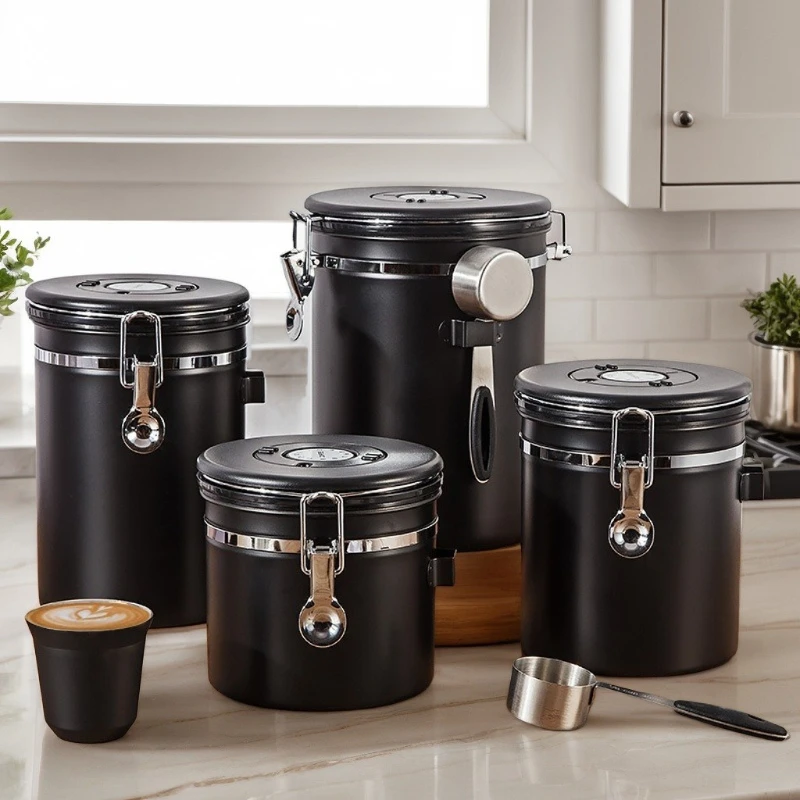 Coffee Canister Vacuum Stainless Airtight Container Storage Sugar Tea Vintage Cans Kitchen Coffee Cafeteria High End Canister
Coffee Canister Vacuum Stainless Airtight Container Storage Sugar Tea Vintage Cans Kitchen Coffee Cafeteria High End Canister