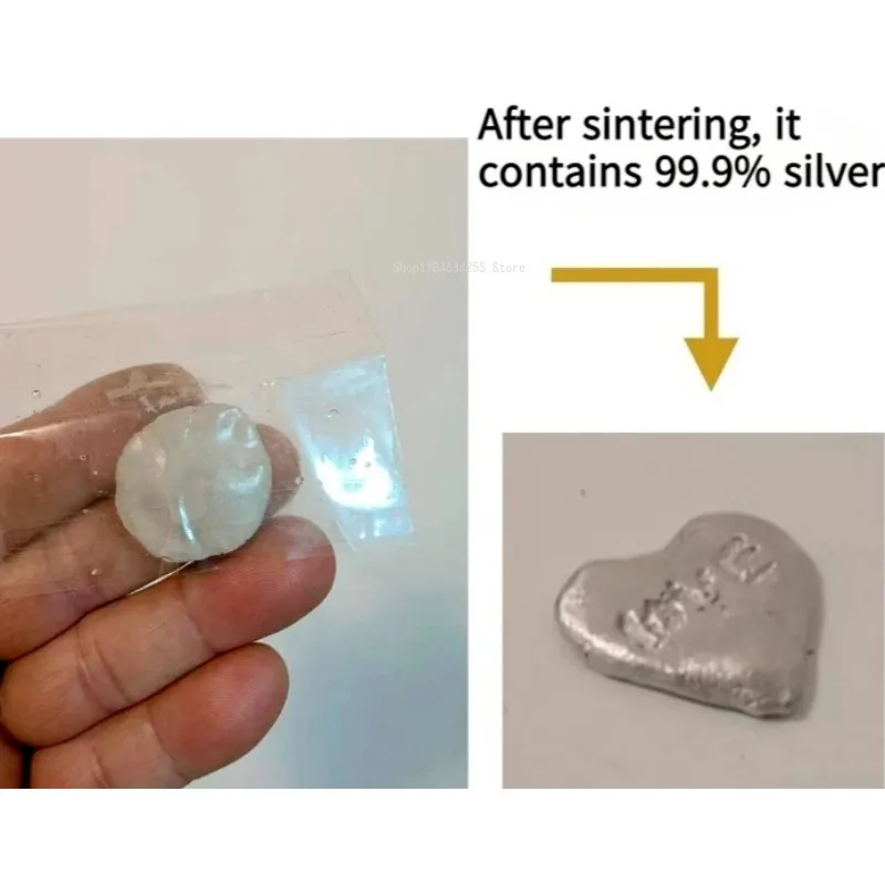 10g Pure Silver Clay 9999 Silver Handmade Production DIY Silver Jewelry Pendant Ring Earrings Craftwork Metal Gift Raw Materials
10g Pure Silver Clay 9999 Silver Handmade Production DIY Silver Jewelry Pendant Ring Earrings Craftwork Metal Gift Raw Materials