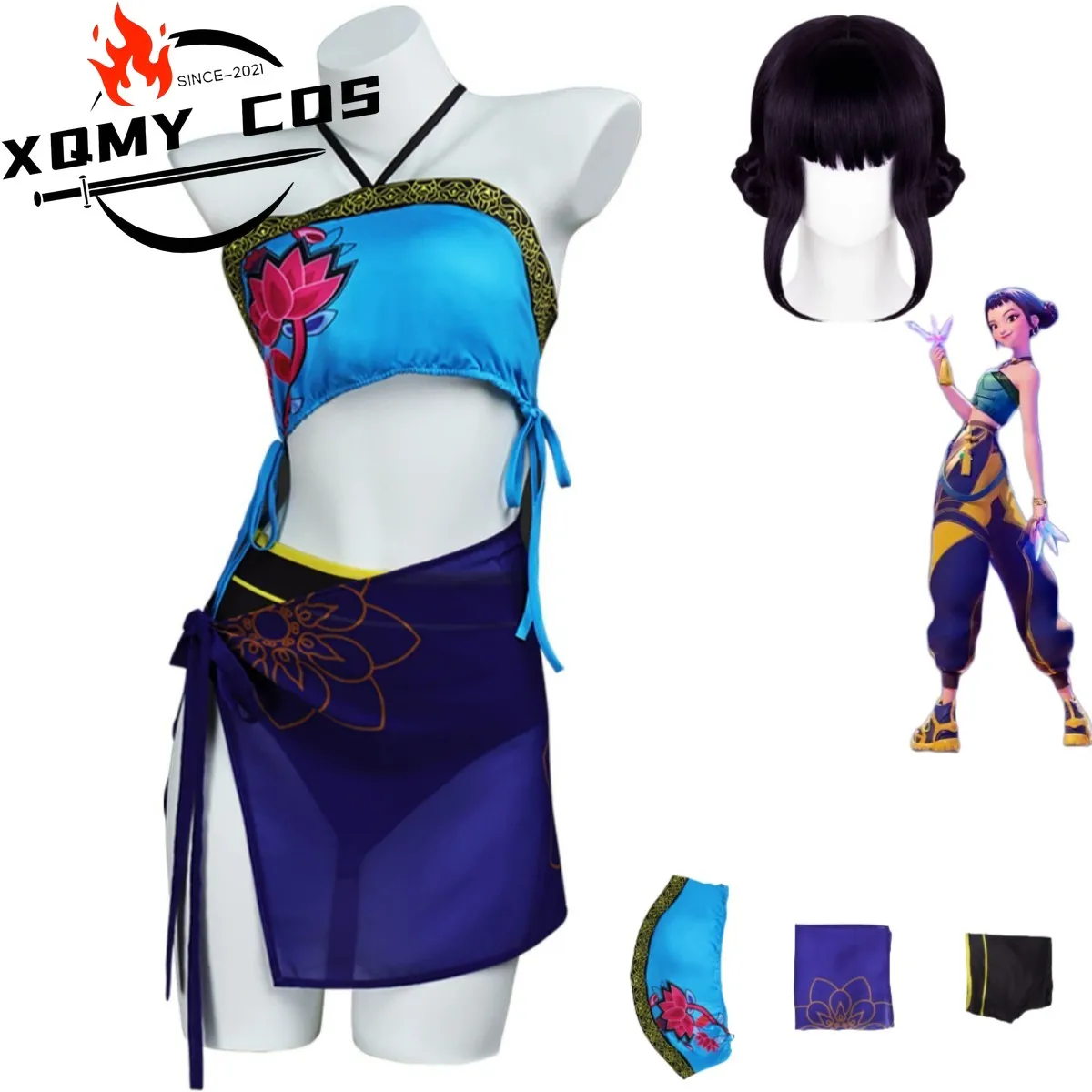 XqAnime Movies KPop Demon Hunters Zoey Cosplay Costume Summer Swimsuit Shorts Wig Adult Woman Sexy Beach Party Bikini Suit
XqAnime Movies KPop Demon Hunters Zoey Cosplay Costume Summer Swimsuit Shorts Wig Adult Woman Sexy Beach Party Bikini Suit