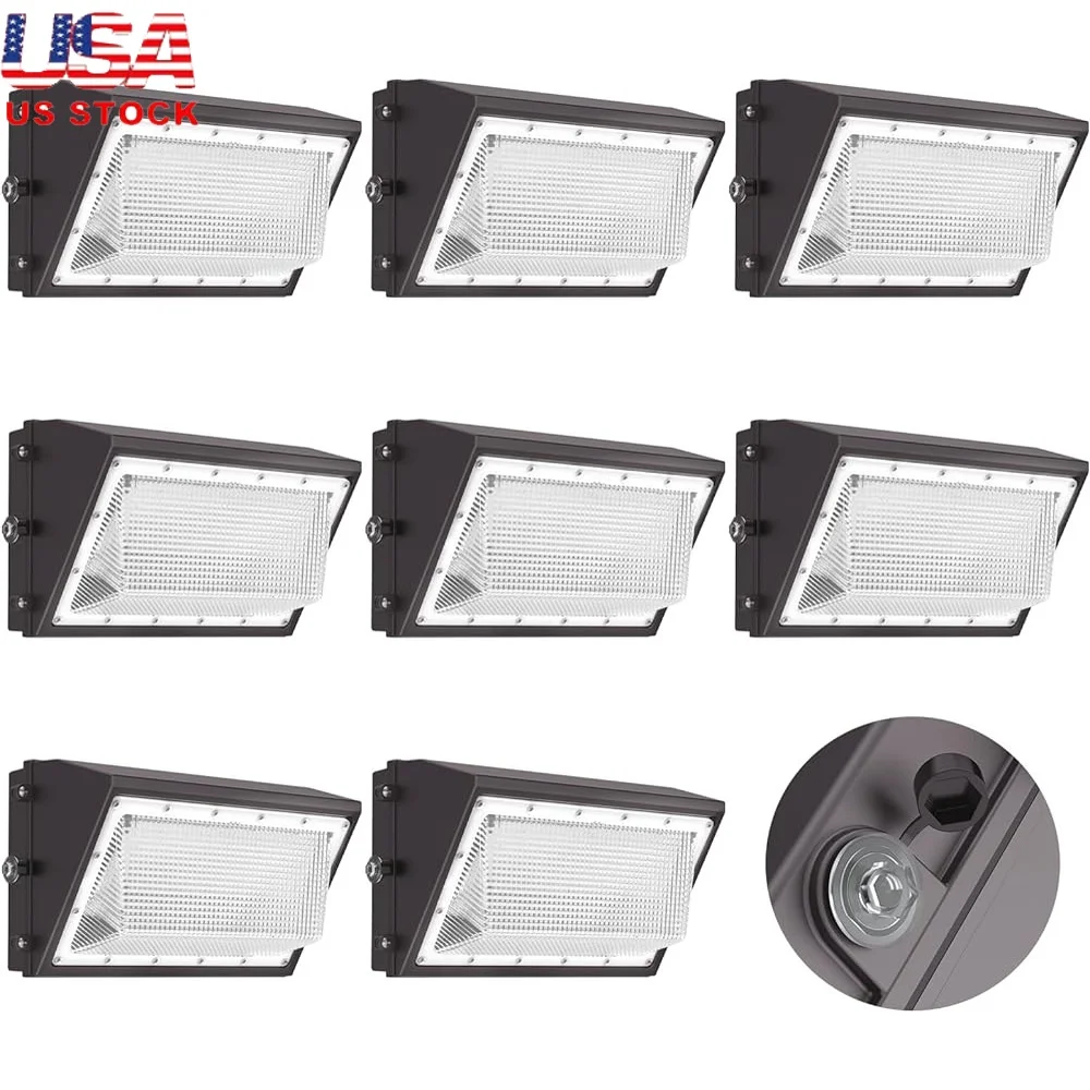 160W LED Wall Pack Lights 8 Pack 25600LM Dusk to Dawn Sensor IP65 Waterproof Outdoor Wall Lighting
160W LED Wall Pack Lights 8 Pack 25600LM Dusk to Dawn Sensor IP65 Waterproof Outdoor Wall Lighting