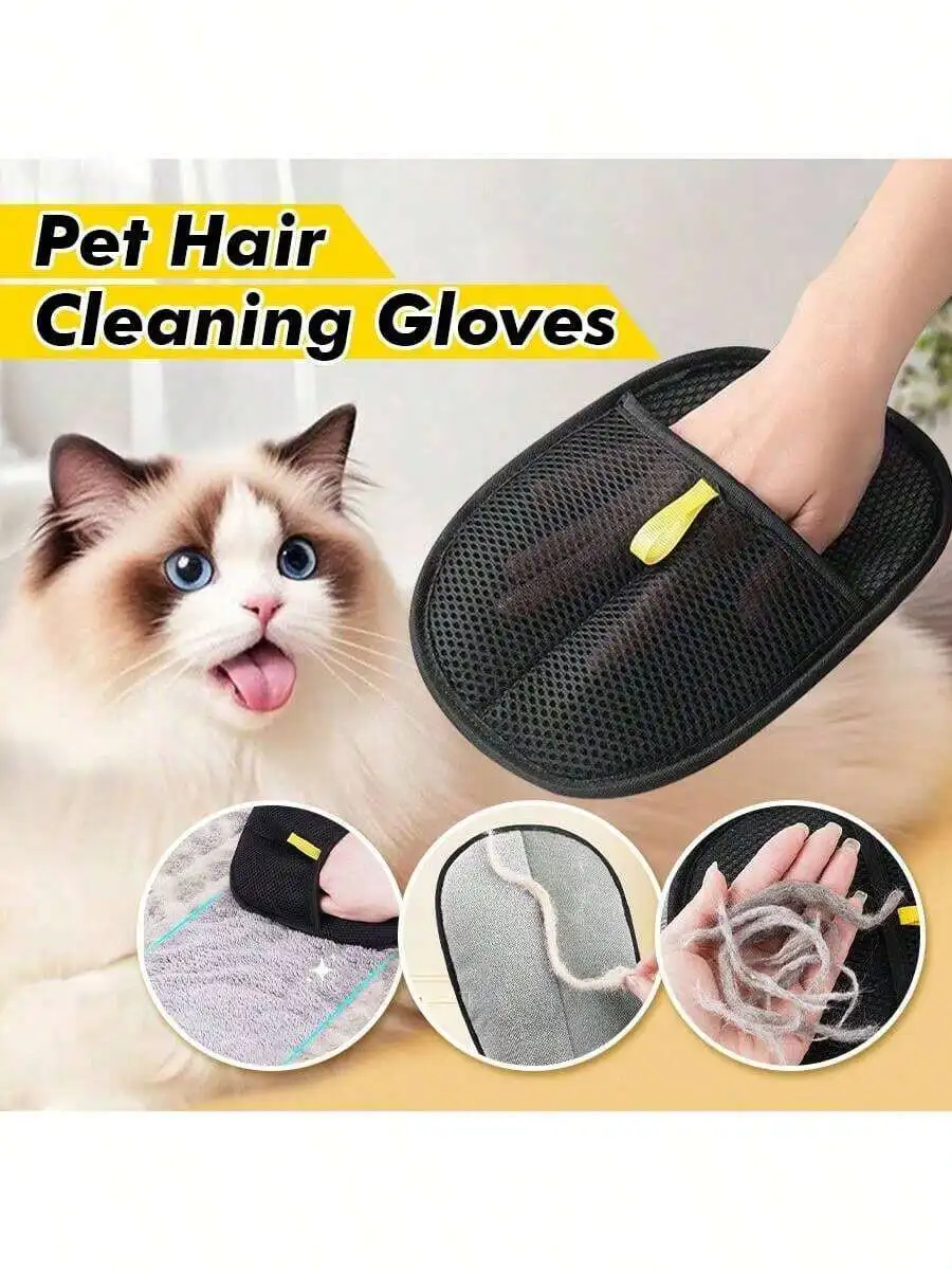 Reusable Pet Hair Cleaning Gloves Double Sided For Dogs Cats Furniture Carpets Sofas
Reusable Pet Hair Cleaning Gloves Double Sided For Dogs Cats Furniture Carpets Sofas