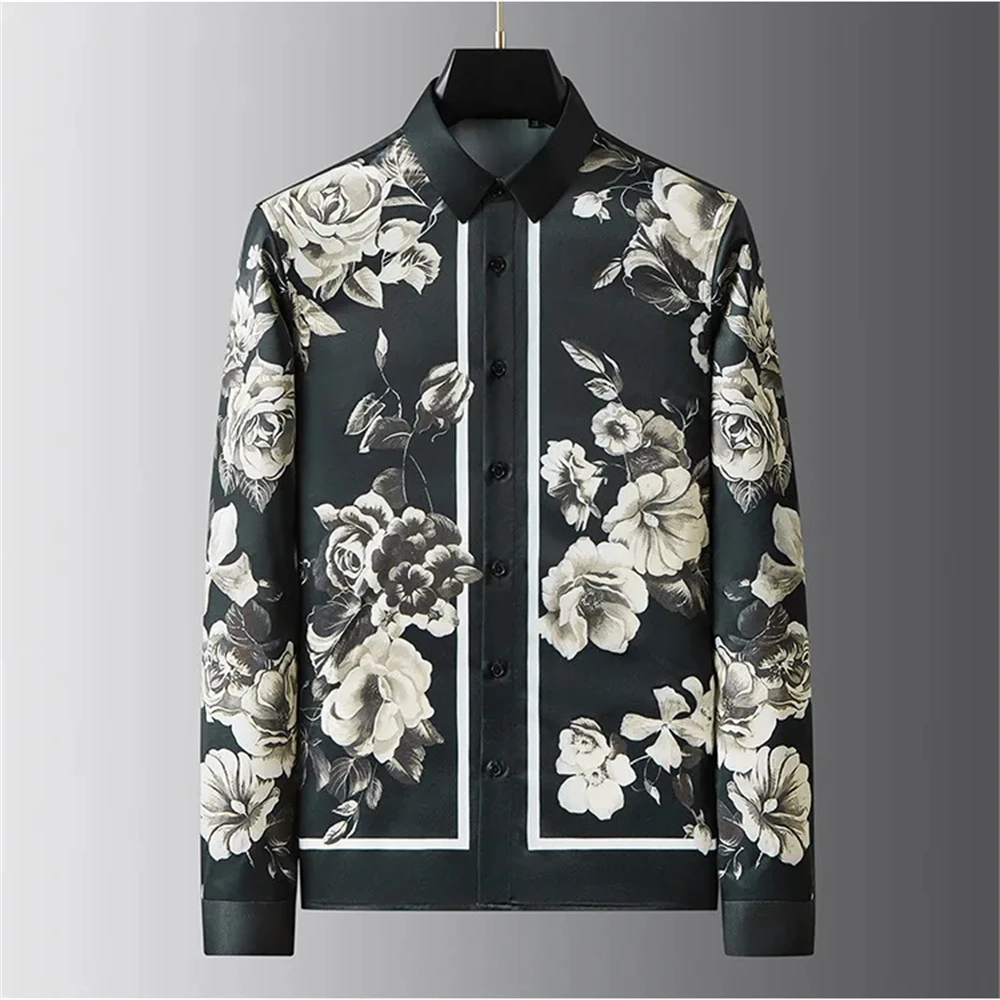 Printed Shirt Mens Long Sleeve Slim Casual Shirt High Quality Fashionable Popular Extra Large Size No-Iron Men's ropa de hombres
Printed Shirt Mens Long Sleeve Slim Casual Shirt High Quality Fashionable Popular Extra Large Size No-Iron Men's ropa de hombres