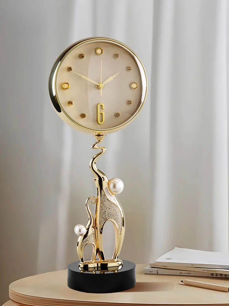 Double Elephant Crystal Clock Light Luxury High-end Creative Desktop Clock High-end Desktop Clock Living Room Decorations
Double Elephant Crystal Clock Light Luxury High-end Creative Desktop Clock High-end Desktop Clock Living Room Decorations