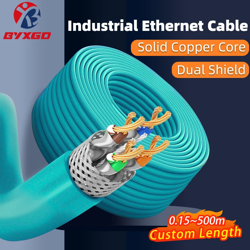 Industrial Ethernet Cable Cat6a S/FTP Double Shielded High-Flex Drag Chain UV & Waterproof 26AWG OFC Core for Outdoor Automation
Industrial Ethernet Cable Cat6a S/FTP Double Shielded High-Flex Drag Chain UV & Waterproof 26AWG OFC Core for Outdoor Automation
