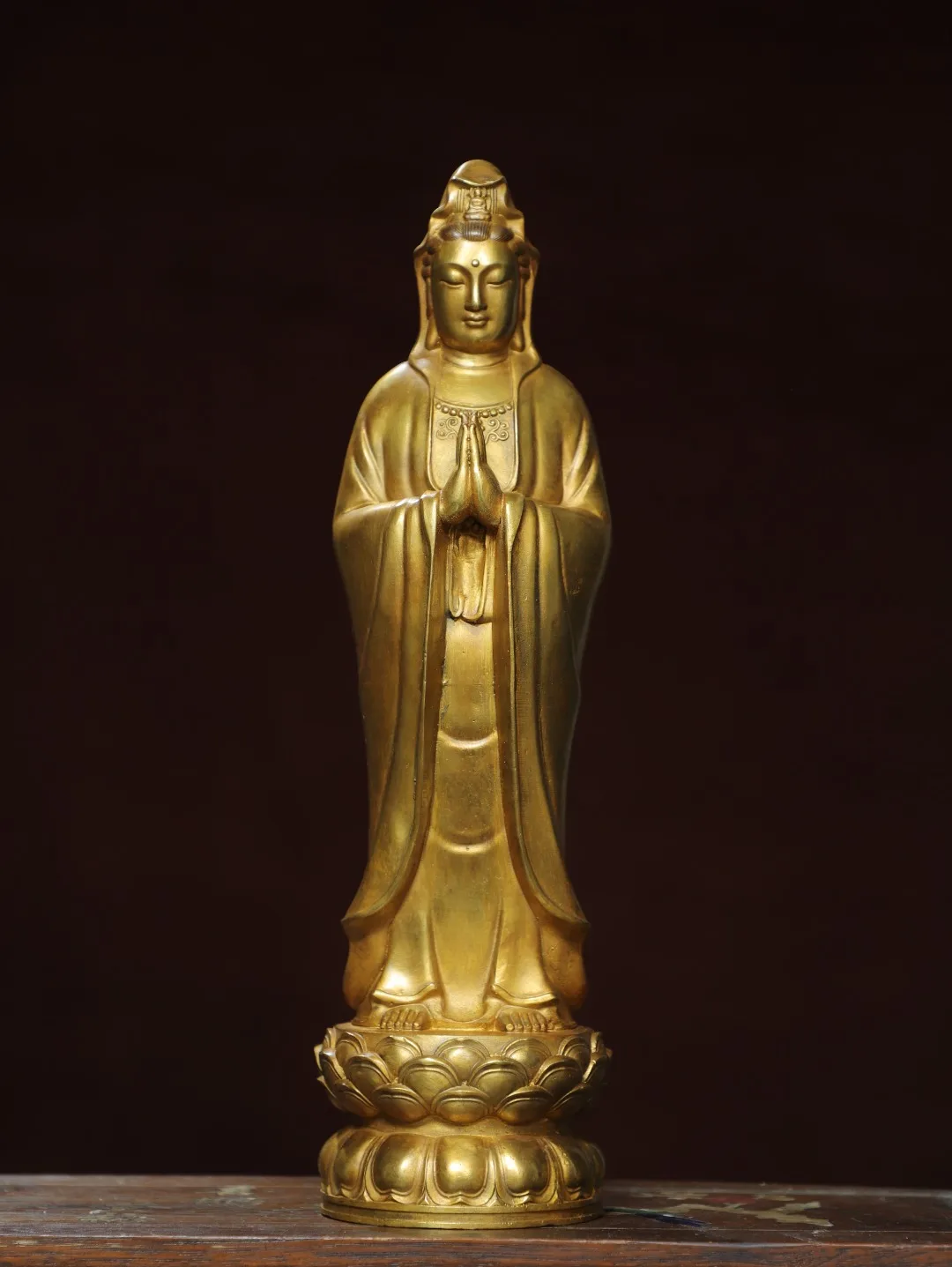 16"Tibetan Temple Collection Old Bronze Gilded Cinnabar Guanyin Bodhisattva Buddha Lotus Buddha Terrace Worship Hall Town house
16"Tibetan Temple Collection Old Bronze Gilded Cinnabar Guanyin Bodhisattva Buddha Lotus Buddha Terrace Worship Hall Town house