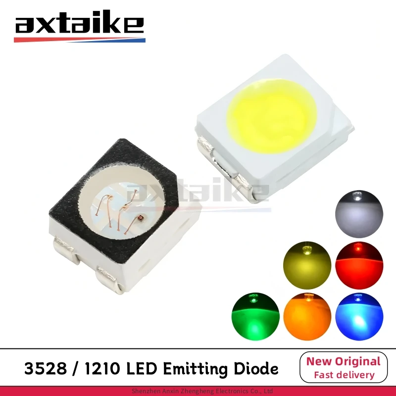 100 шт. 3528 1210 SMD супер яркий светодиод красный зеленый синий желтый белый светодиод 3,5*2,8*1,9 мм светодиодные лампы излучающий диод
100 шт. 3528 1210 SMD супер яркий светодиод красный зеленый синий желтый белый светодиод 3,5*2,8*1,9 мм светодиодные лампы излучающий диод